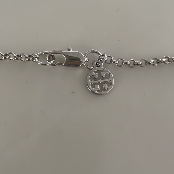 Tory Burch Silver Plated Triple chain Necklace - Picture 3 of 3